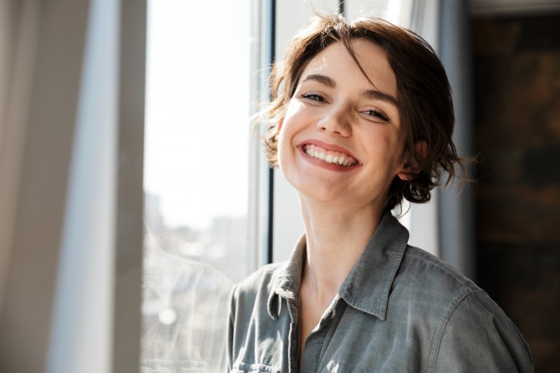 woman with a gummy smile