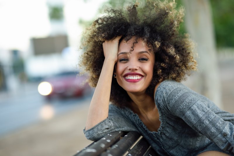 woman with a gummy smile